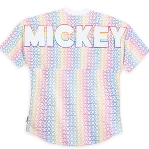 Disney | Mickey Mouse Rainbow Short Sleeve Spirit Jersey For Adults XL